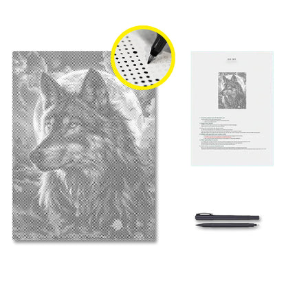 Der König der Wölfe – Punktmalerei