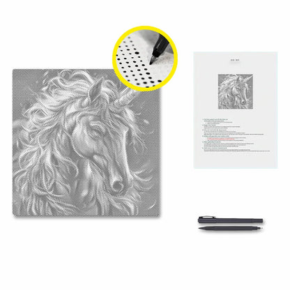 Majestätisches Einhorn – Punktmalerei