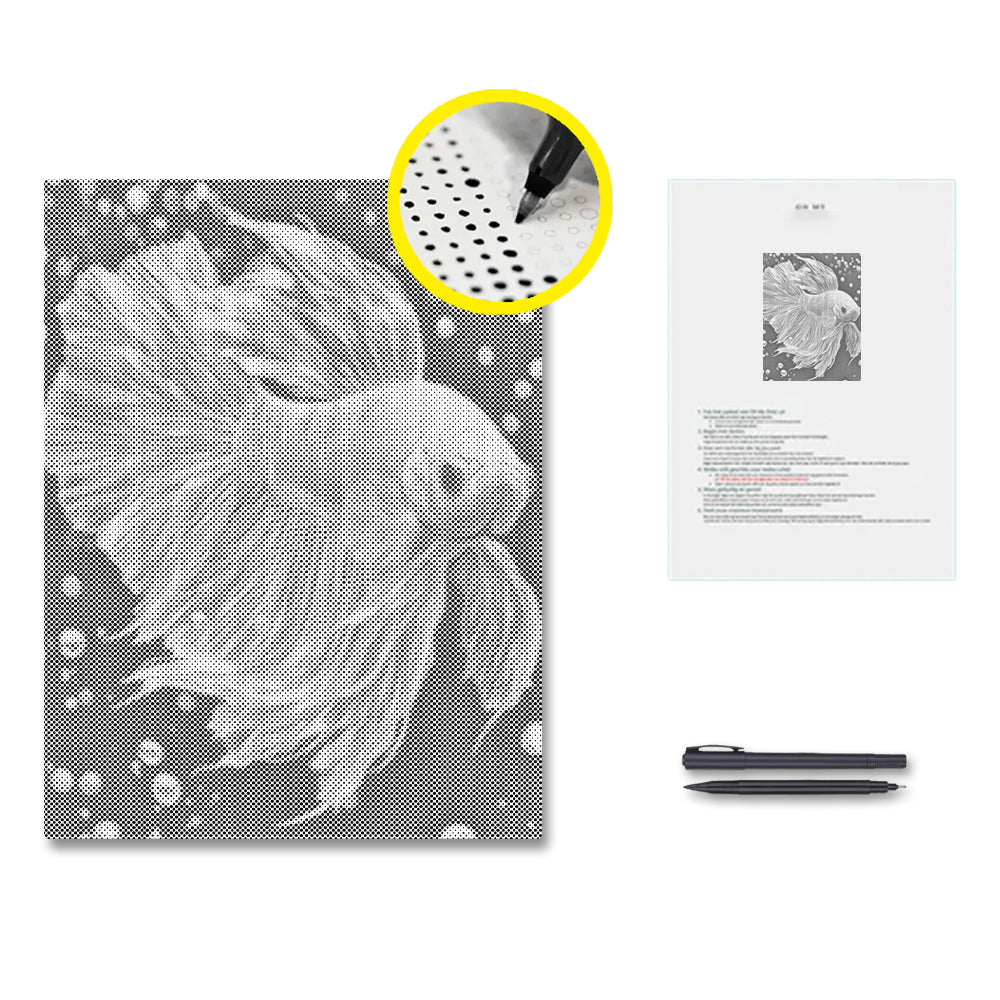 Jewlley Betta Fish - Punktmalerei