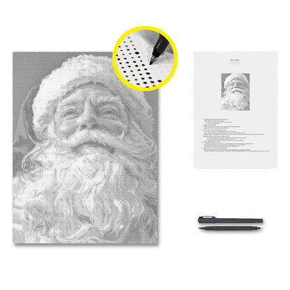 Der freundliche Weihnachtsmann – Punktmalerei