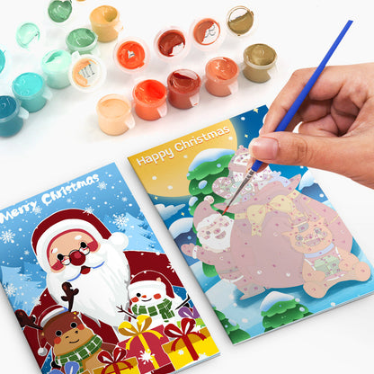 Kerstkaart III – Schilderen op nummer