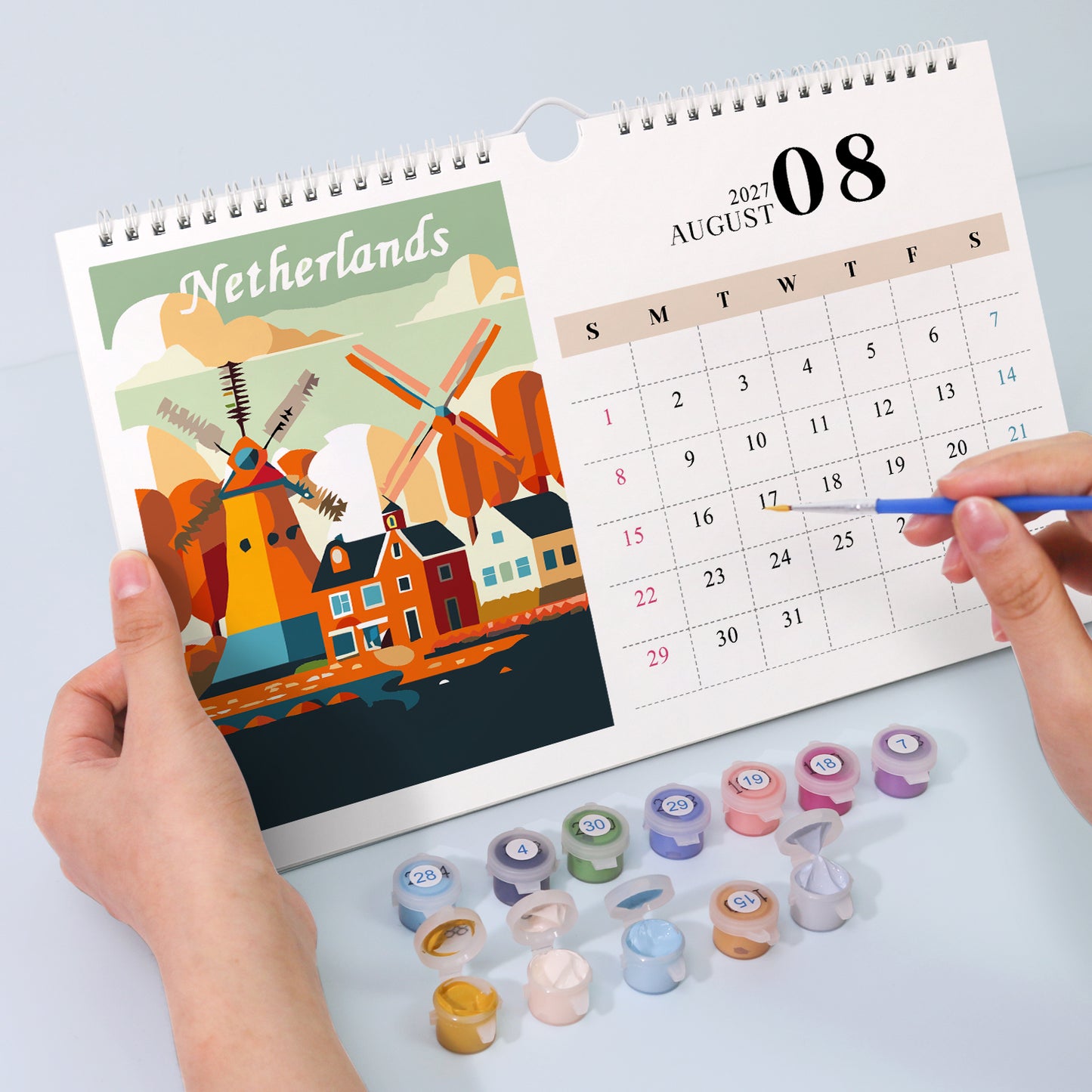 Famous Landmarks Edition – 2027 Malen nach Zahlen Tischkalender