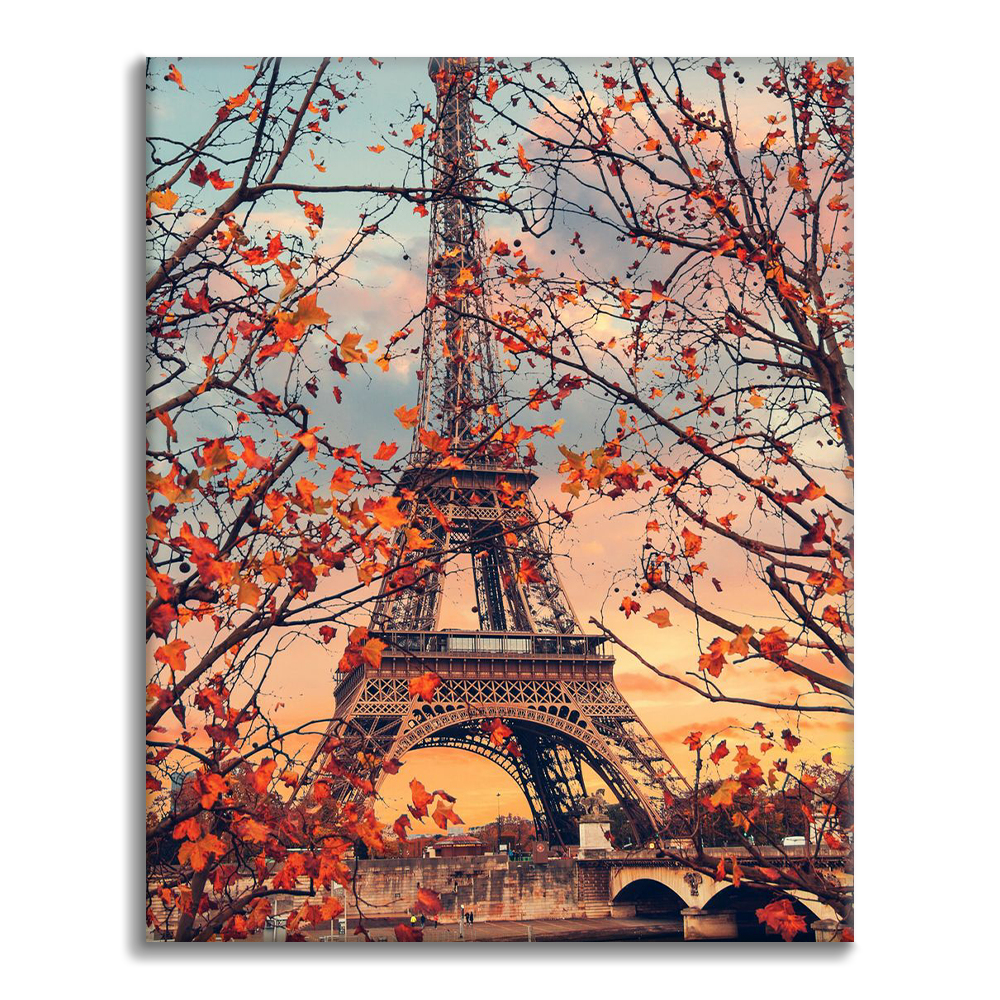 Hojas de otoño de París – pintar por números