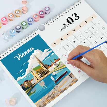 Famous Landmarks Edition – 2027 Malen nach Zahlen Tischkalender