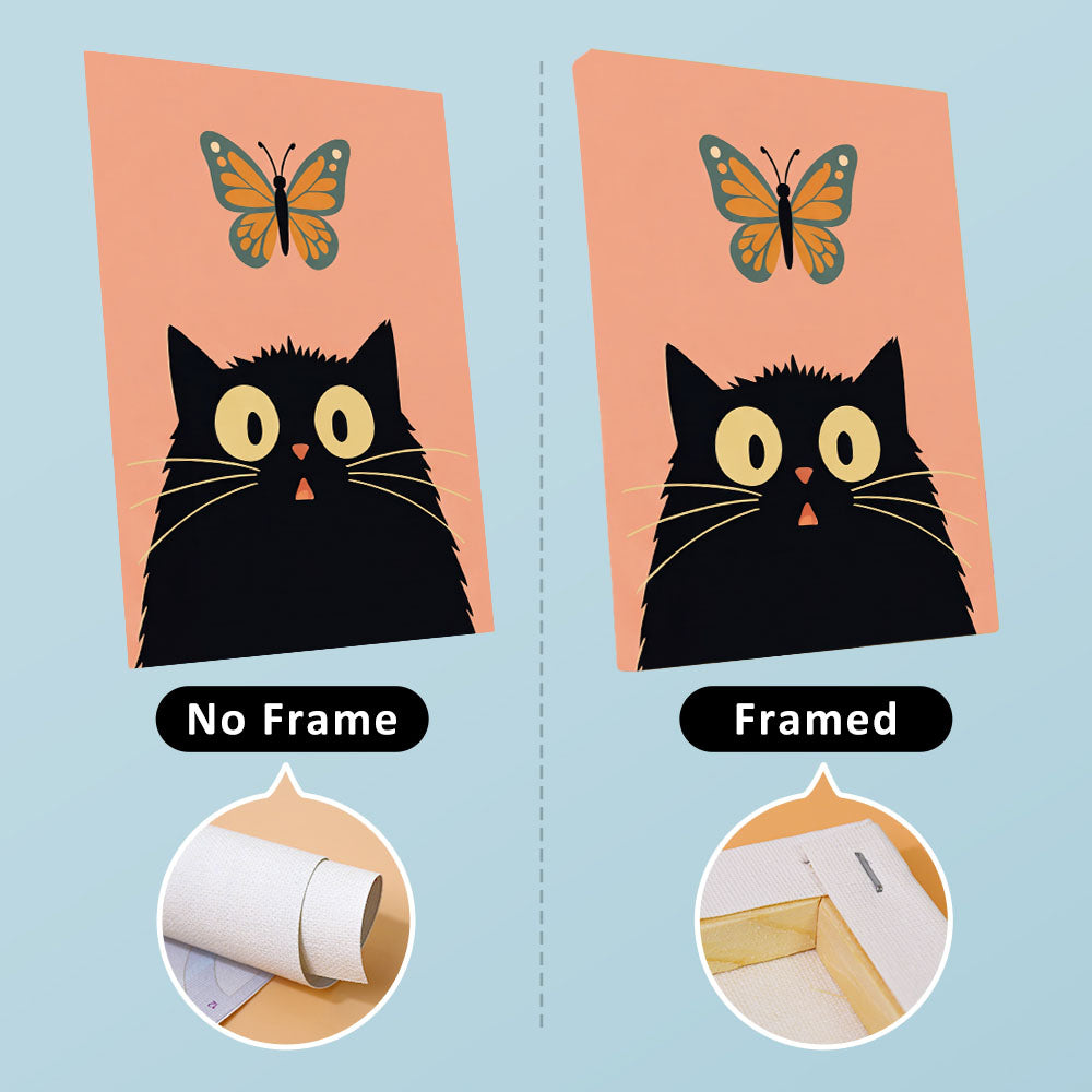 Gemächliche schwarze Katze