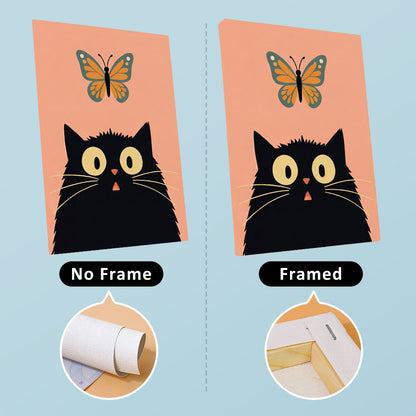 Gemächliche schwarze Katze