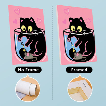 Rosa-schwarze Katzen