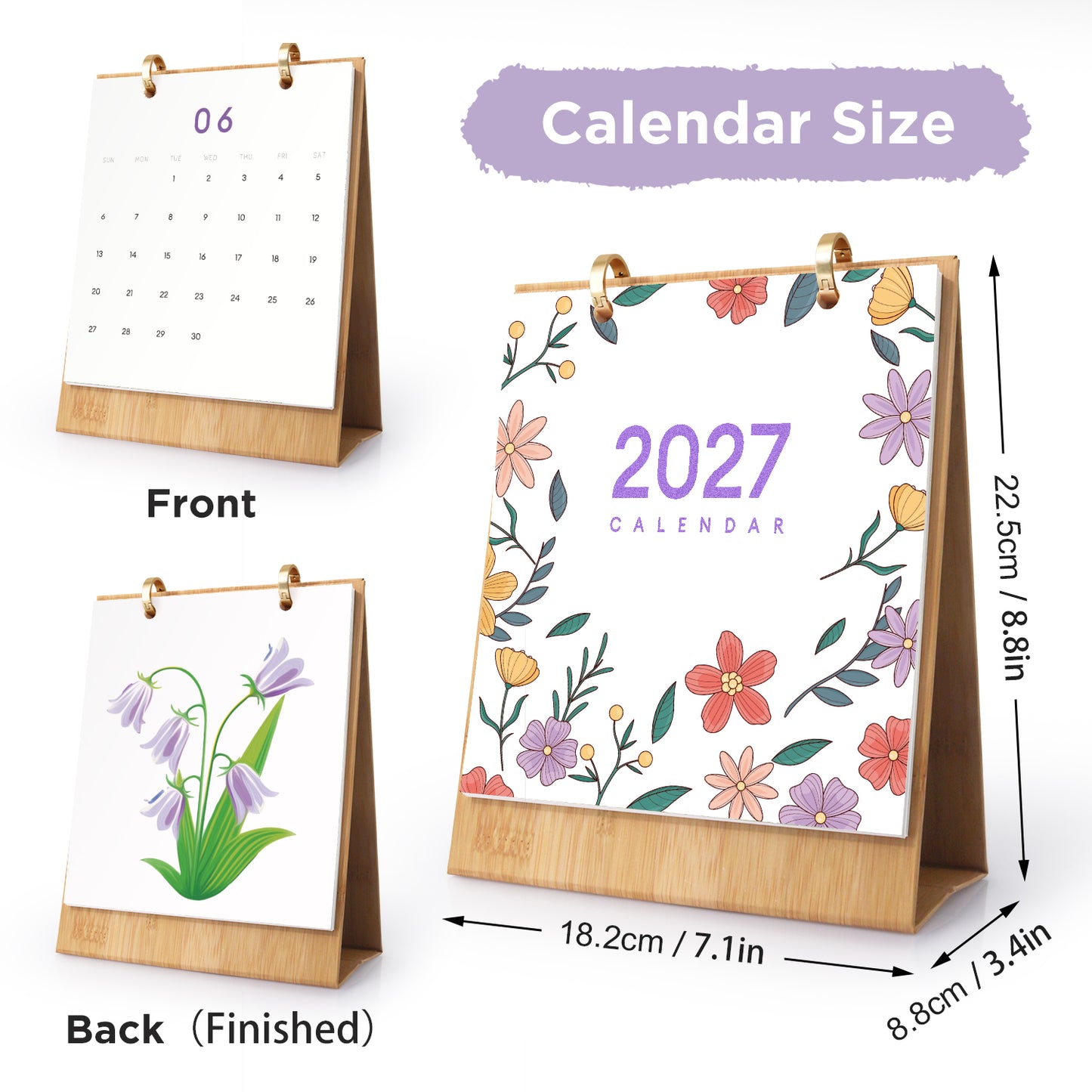Blumen-Edition – 2027 Malen nach Zahlen Tischkalender