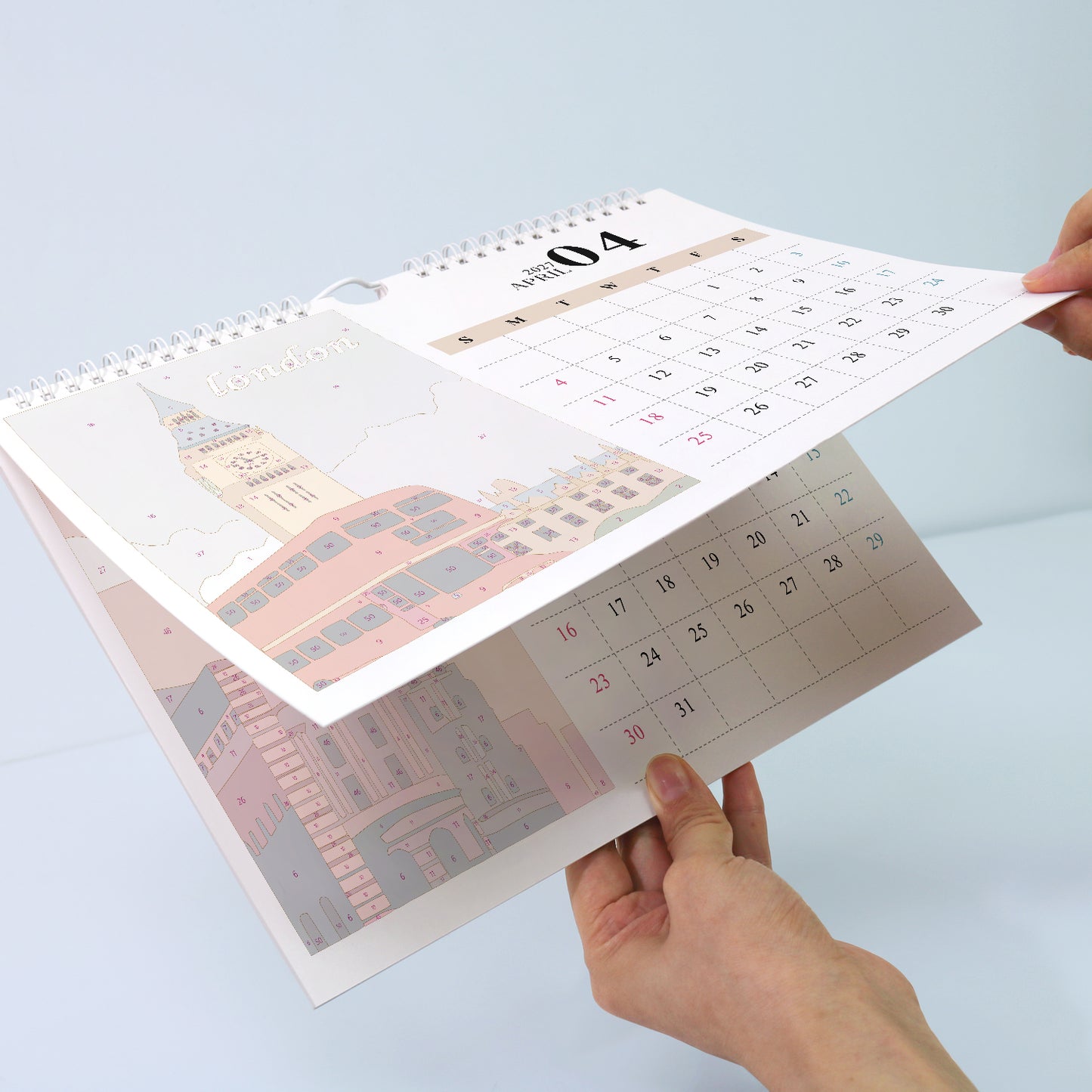 Famous Landmarks Edition – 2027 Malen nach Zahlen Tischkalender