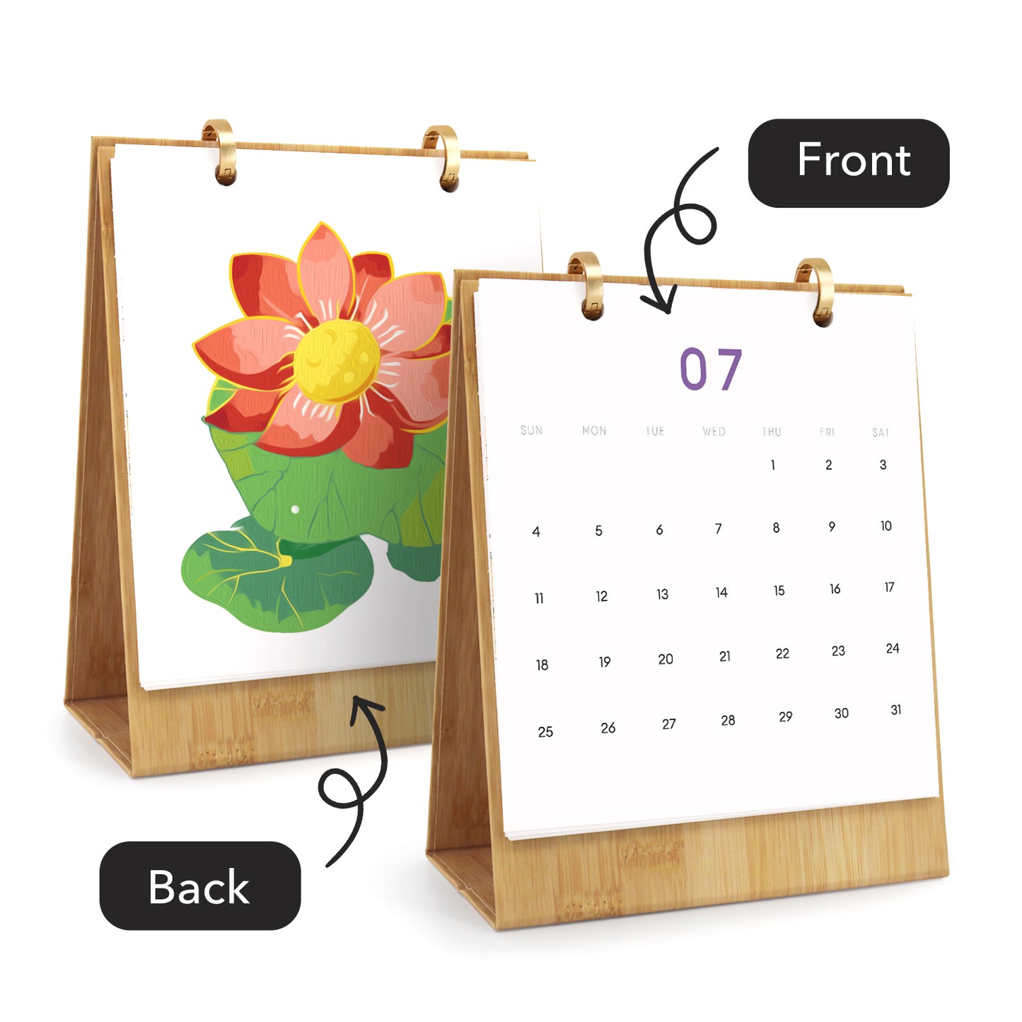 Blumen-Edition – 2027 Malen nach Zahlen Tischkalender