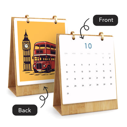 Vintage-Reise-Edition – 2027 Malen nach Zahlen Tischkalender