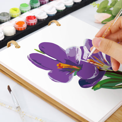 Blumen-Edition – 2027 Malen nach Zahlen Tischkalender