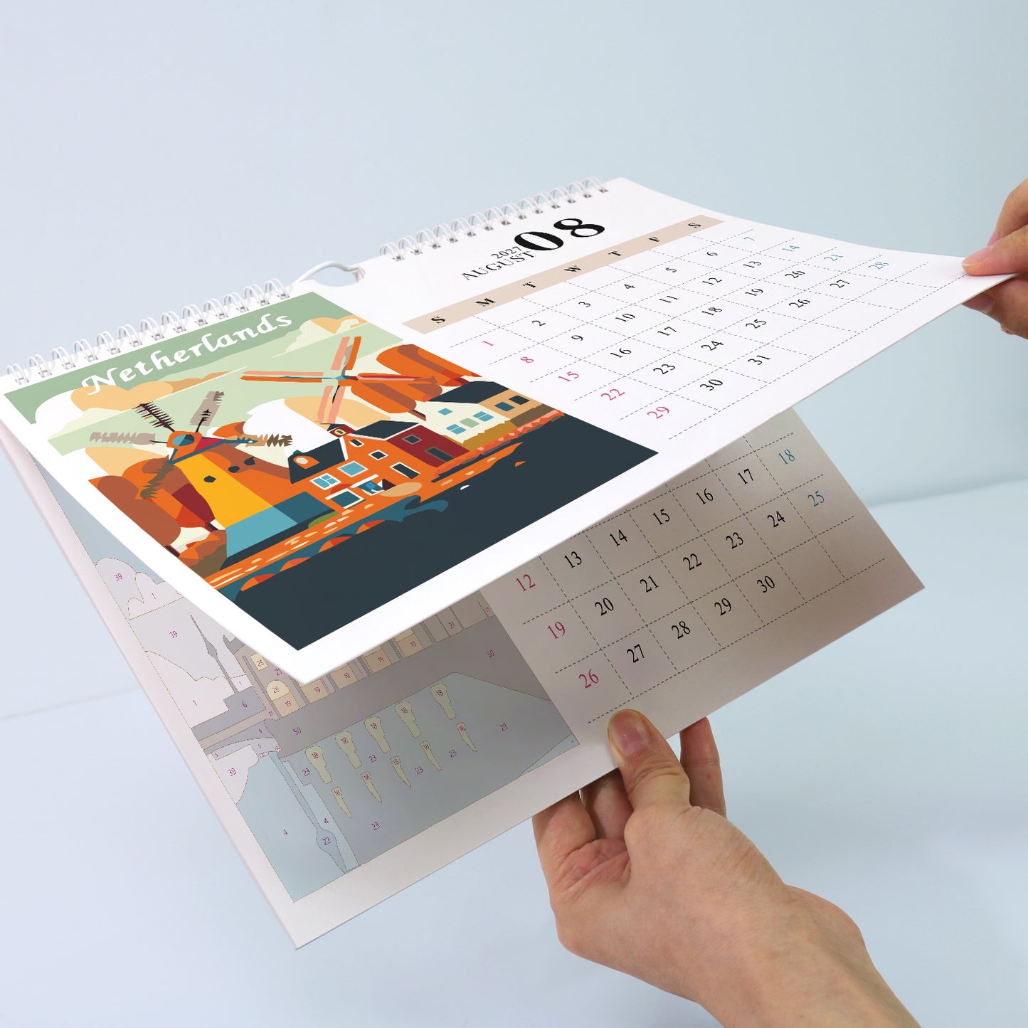 Famous Landmarks Edition – 2027 Malen nach Zahlen Tischkalender