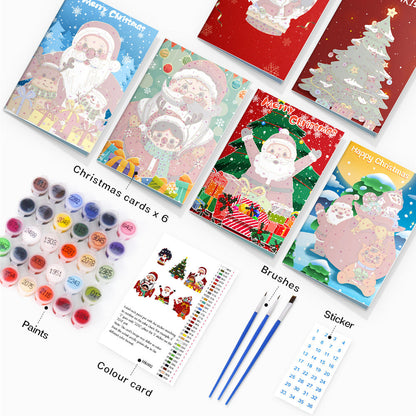 Kerstkaart III – Schilderen op nummer