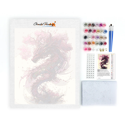 Dragón Sakura - Pintar por números