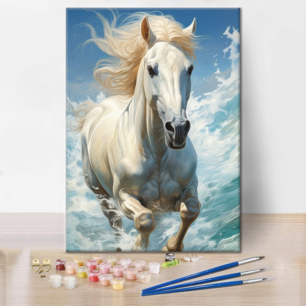 Majestuosa carrera de caballos – Pintar por números