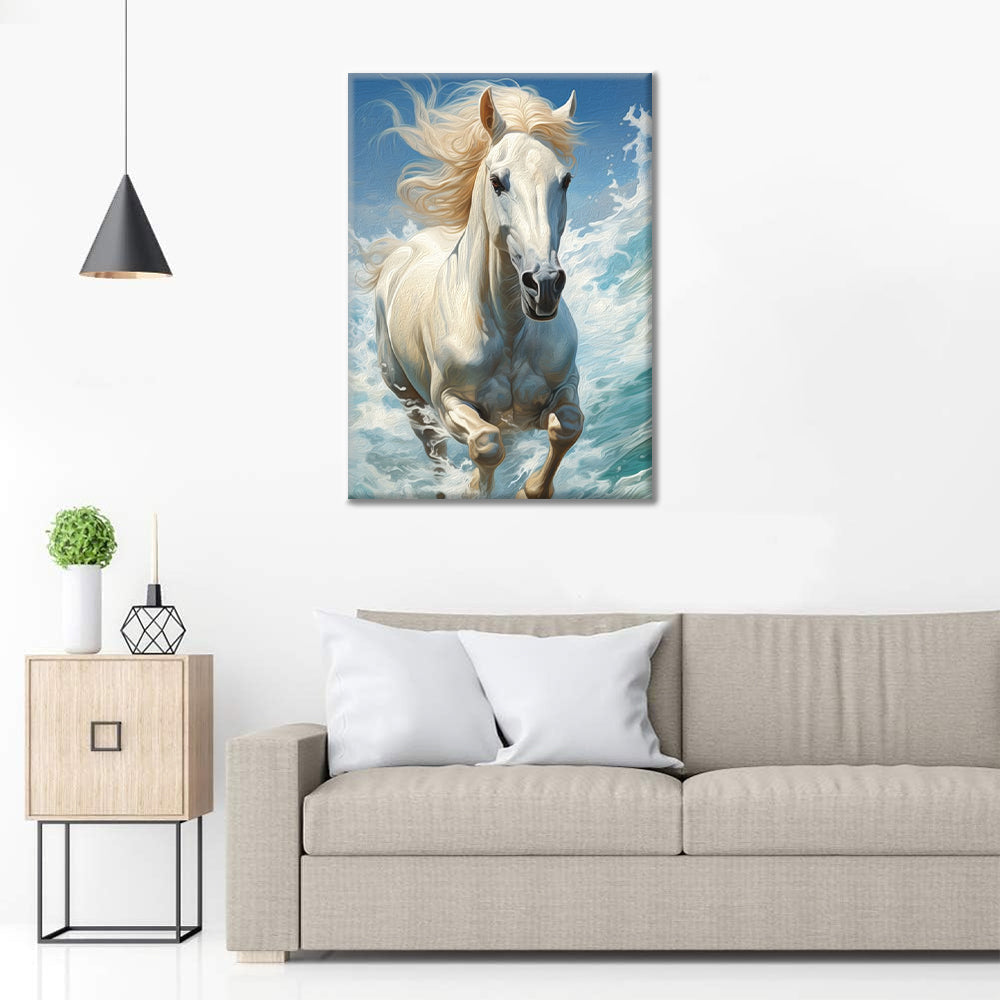 Majestuosa carrera de caballos – Pintar por números