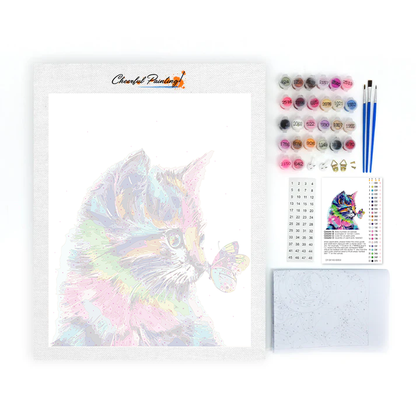 Gatos y mariposas – Pintar por números