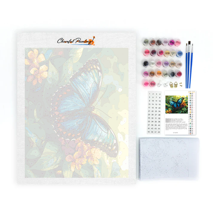 Blauer Schmetterling – Malen nach Zahlen