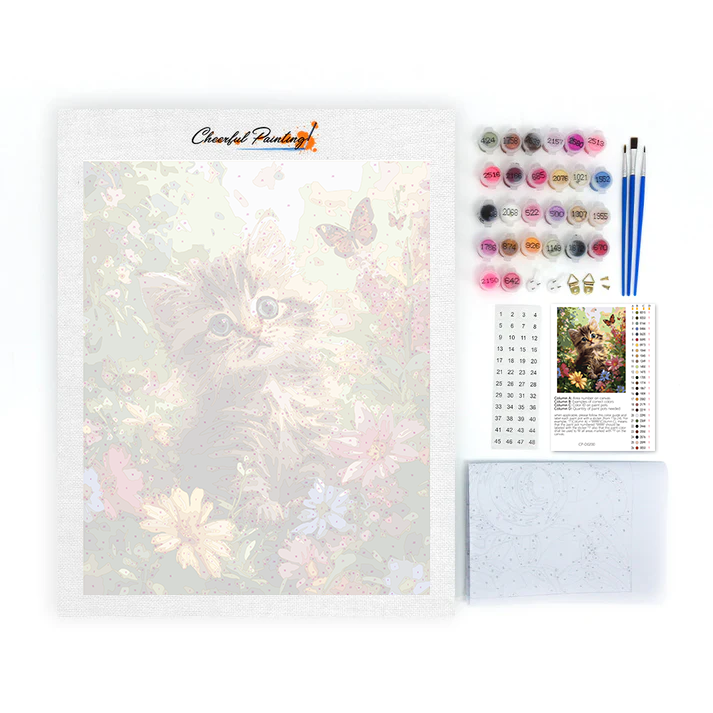 Gatitos de jardín – Pintar por números