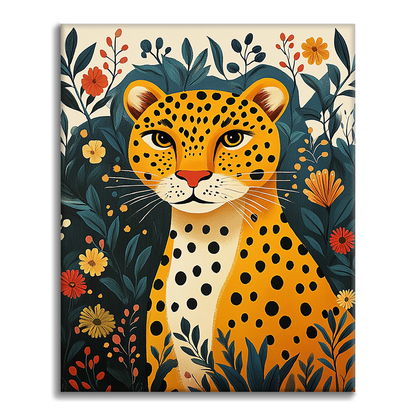 Dschungelleopard - Malen nach Zahlen