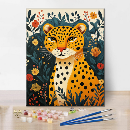 Dschungelleopard - Malen nach Zahlen