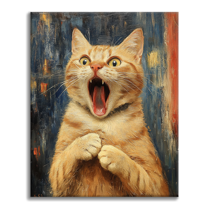Der Schrei der Katze - Malen nach Zahlen