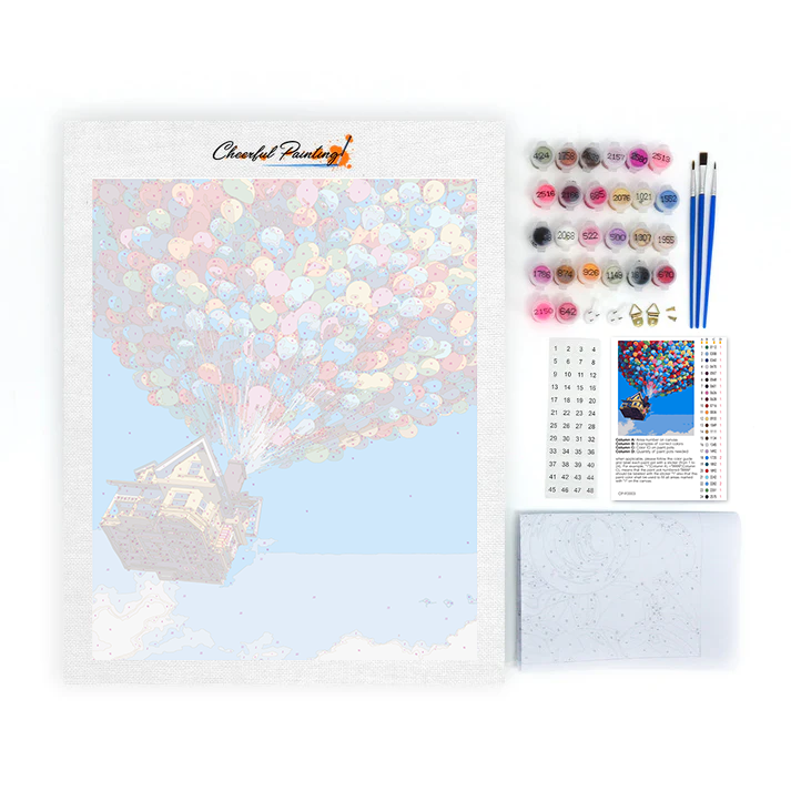Kleurrijke ballon - Schilderen op nummer