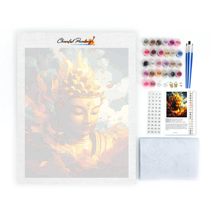 Goldener Buddha – Malen nach Zahlen