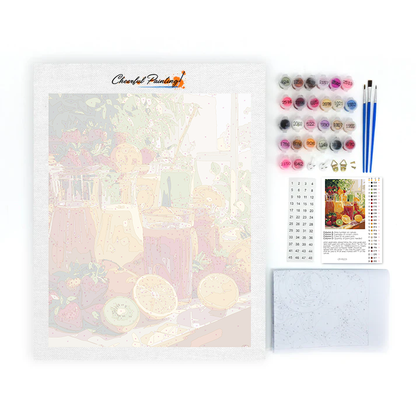 Zumos de cocina al sol – pintar por números
