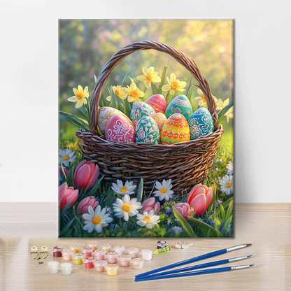 Frühlingsgartenfreude - Malen nach Zahlen