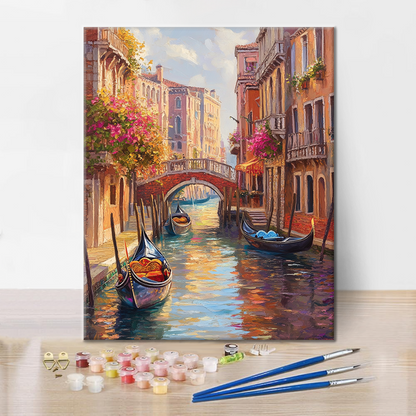 Venezianische Kanäle - Malen nach Zahlen