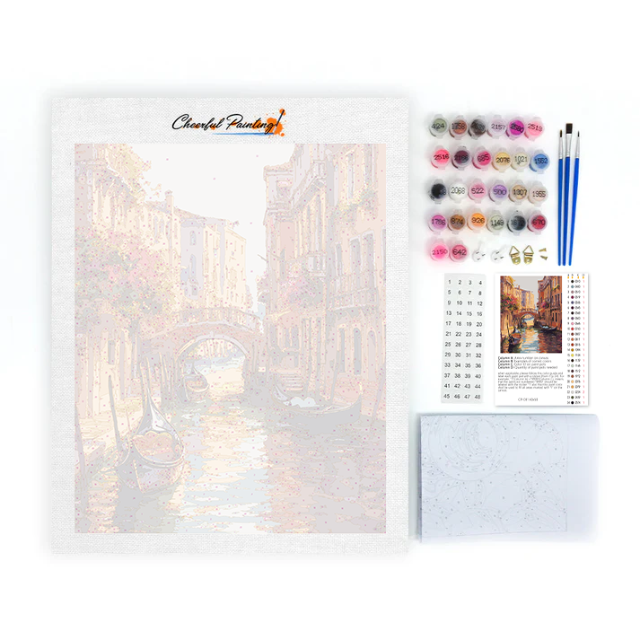 Venezianische Kanäle - Malen nach Zahlen