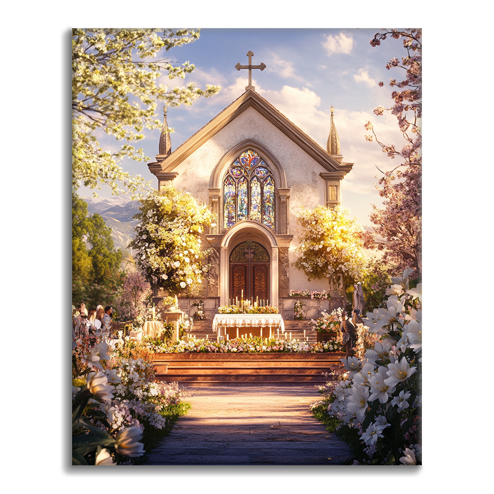 Osterkirche - Malen nach Zahlen