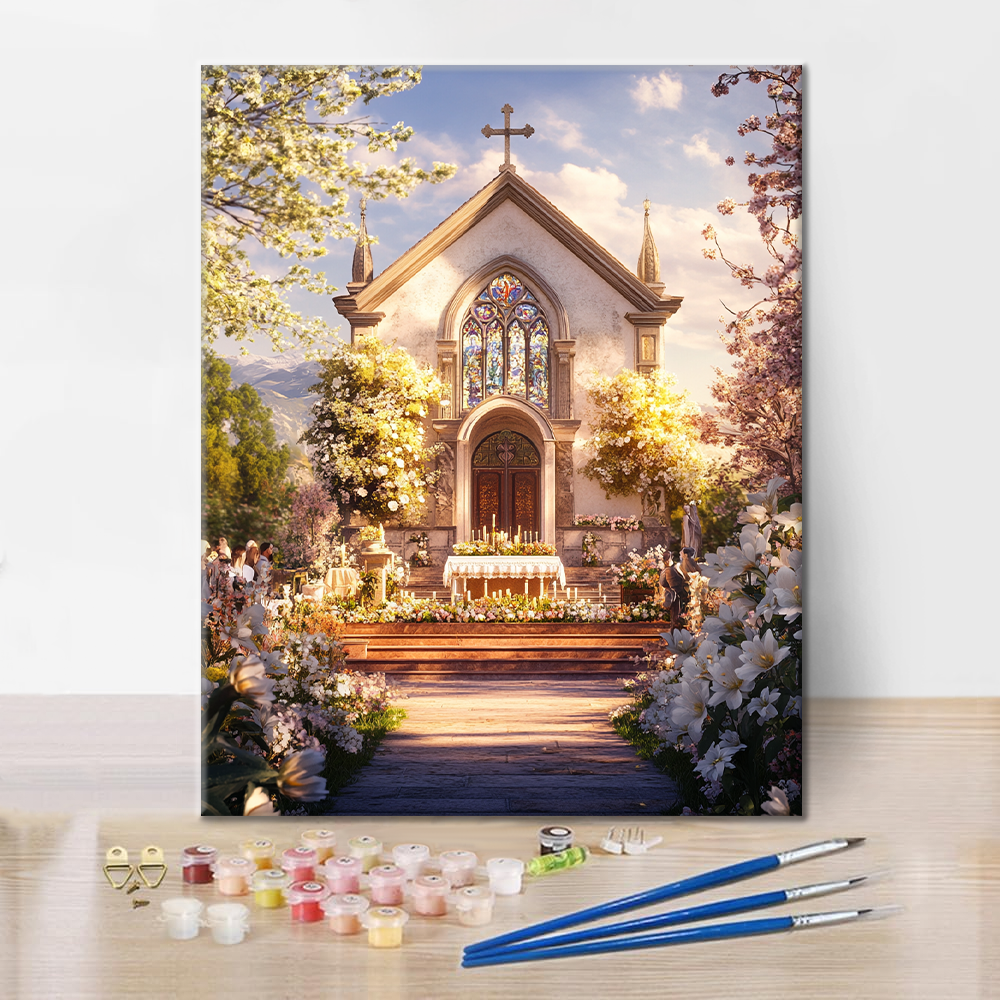 Osterkirche - Malen nach Zahlen