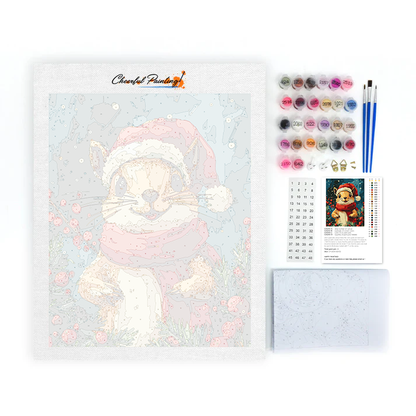 Weihnachtseichhörnchen – Malen nach Zahlen