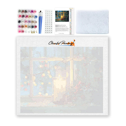 Weihnachtliches Kerzenlicht – Malen nach Zahlen