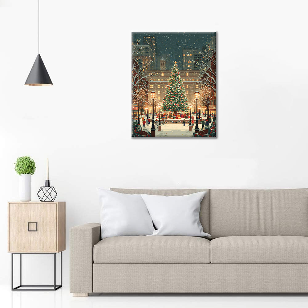 Weihnachtsplatz – Malen nach Zahlen