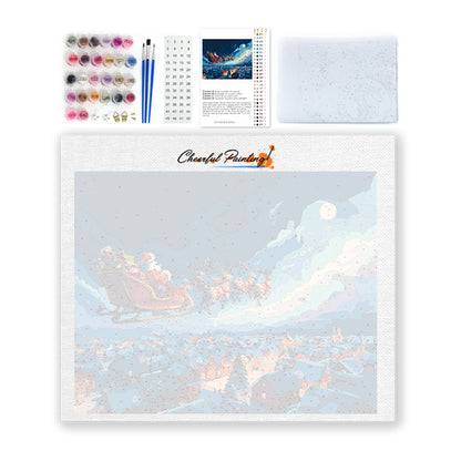 Mitternachts-Schlittenfahrt – Malen nach Zahlen