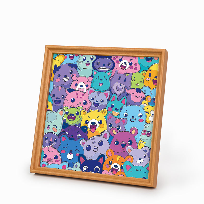 Beastly Bunch – Ausmalpuzzle aus Holz