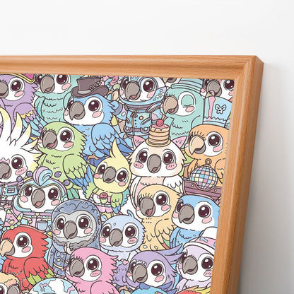 Wellensittich - Ausmalpuzzle aus Holz