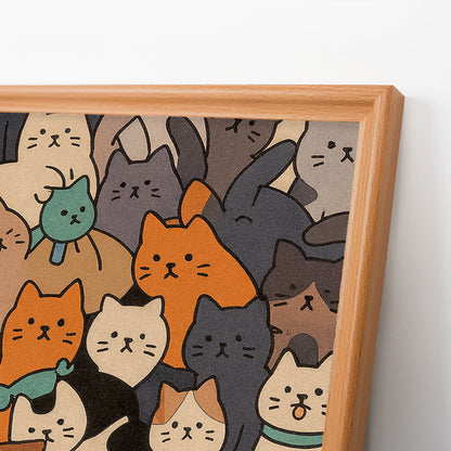 Katzen II – Ausmalpuzzle aus Holz