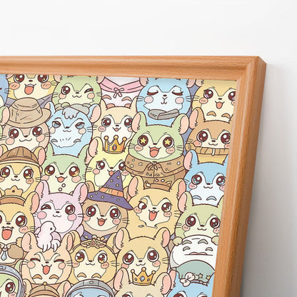 Chinchilla - Ausmalpuzzle aus Holz