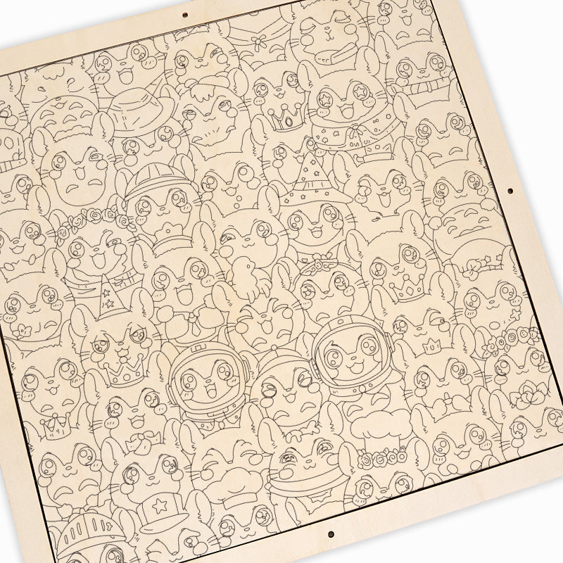 Chinchilla - Ausmalpuzzle aus Holz