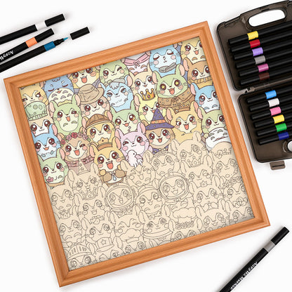 Chinchilla - Ausmalpuzzle aus Holz