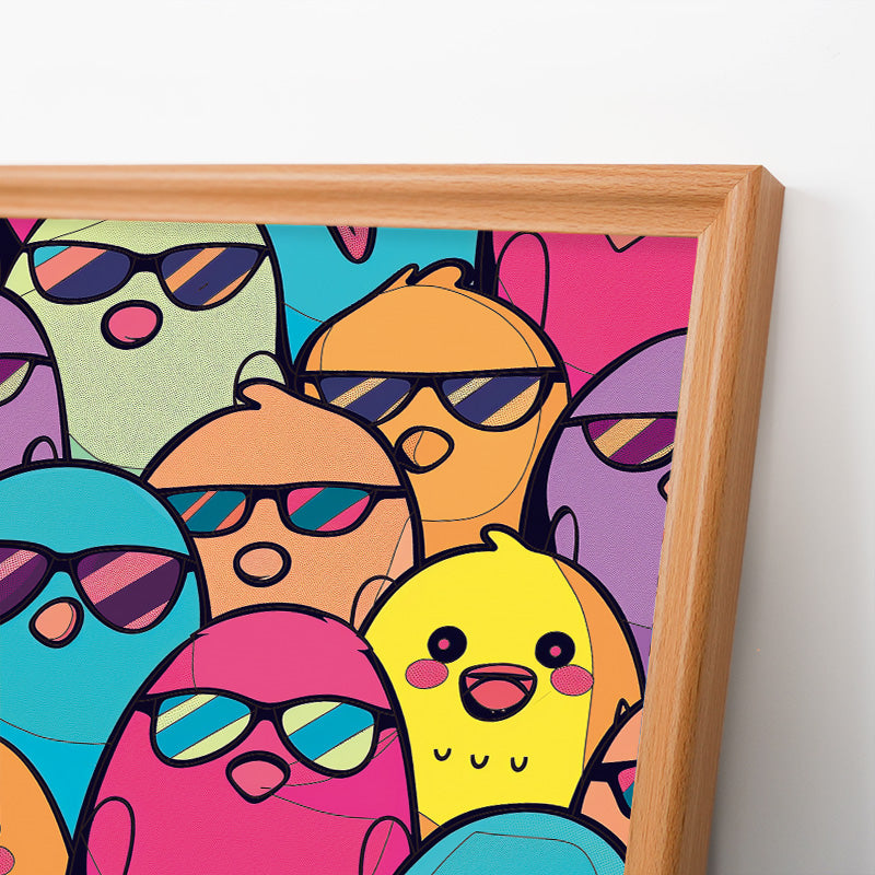 Coole Vögel – Ausmalpuzzle aus Holz