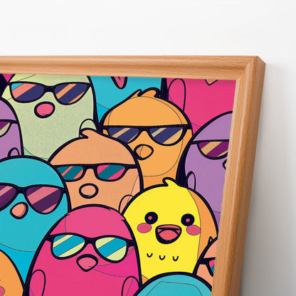 Coole Vögel – Ausmalpuzzle aus Holz