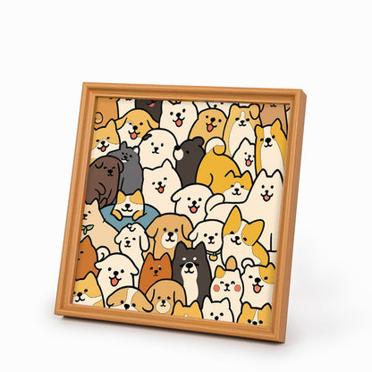 Hunde – Ausmalpuzzle aus Holz