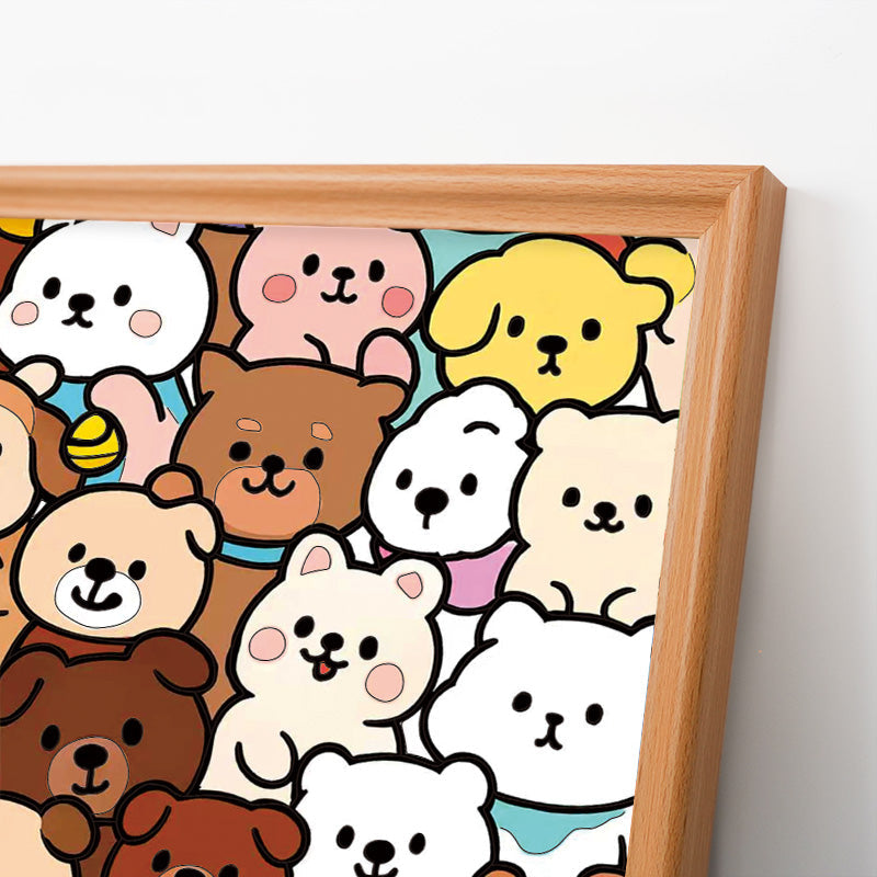 Waldgefährten – Ausmalpuzzle aus Holz