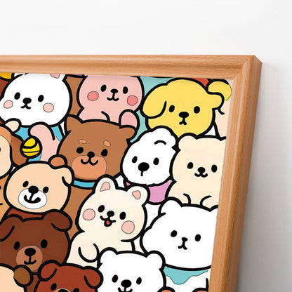 Waldgefährten – Ausmalpuzzle aus Holz